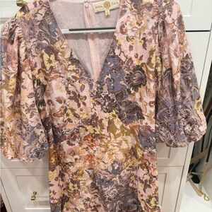 Floral Puff Sleeve Top - Multicolor